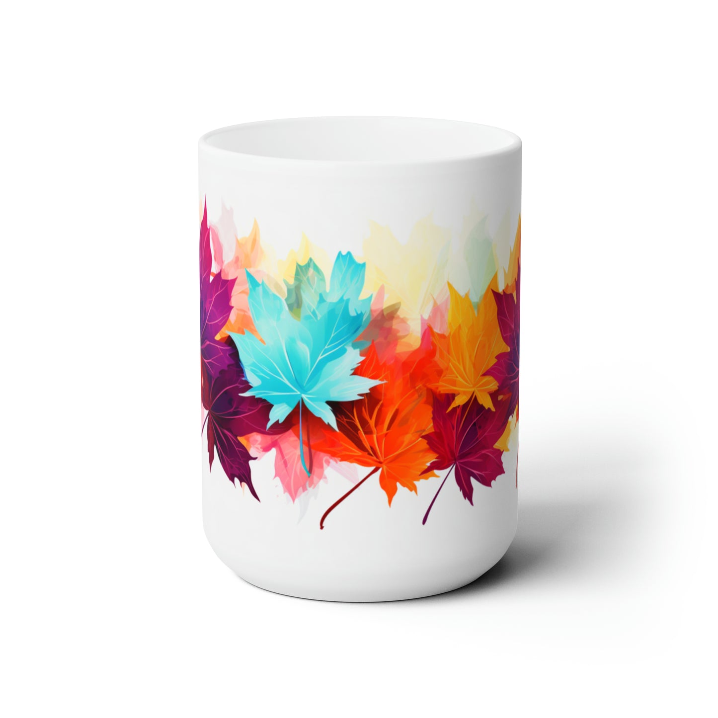 Maple Leaves Ceramic Mug 15oz