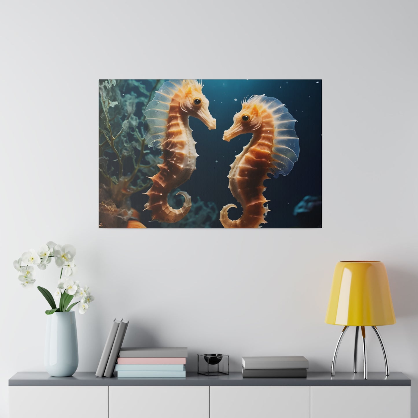 Seahorse Matte Canvas, Stretched, 0.75" pn008