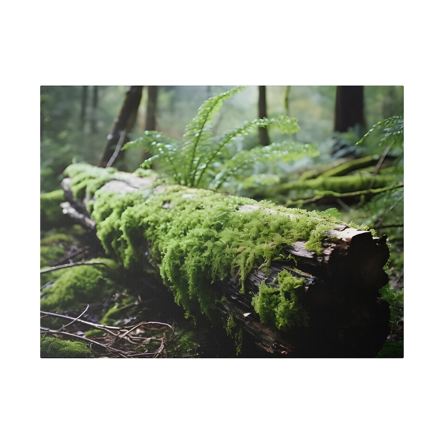 Mossy Log Matte Canvas, Stretched, 0.75" pn016