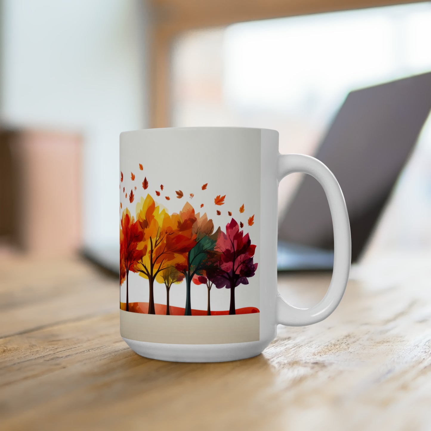 Colorful Fall Trees Ceramic Mug 15oz