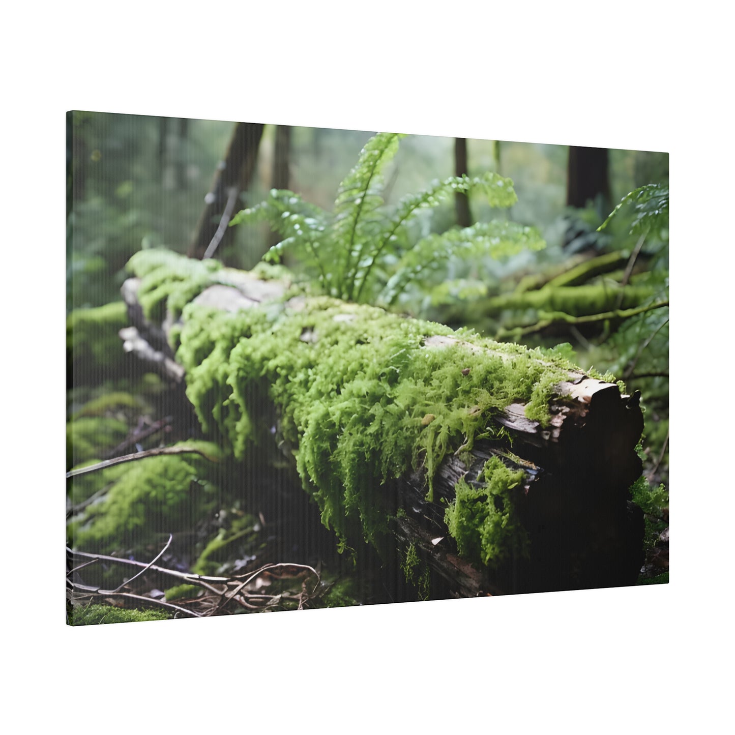 Mossy Log Matte Canvas, Stretched, 0.75" pn016