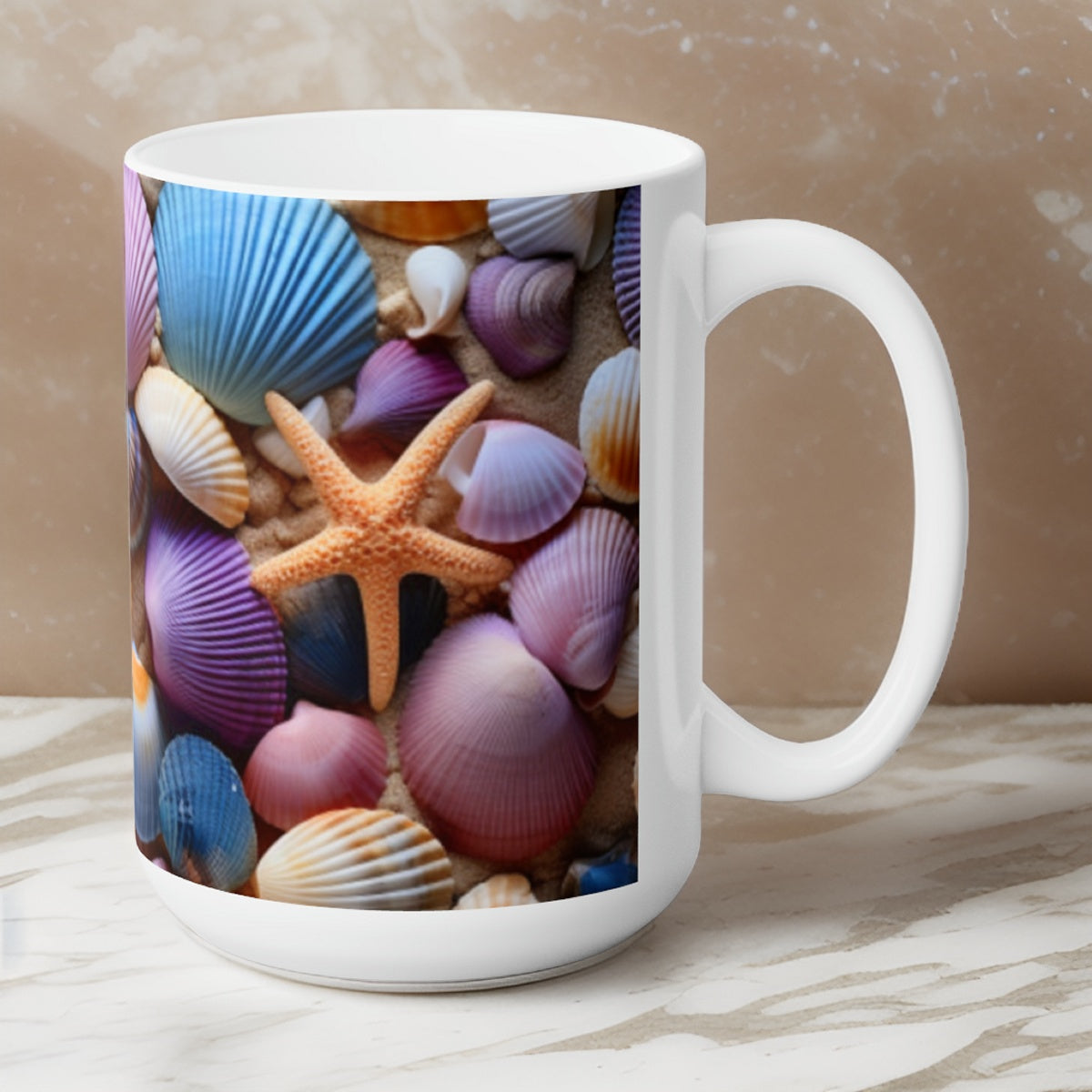 Sea Shell Ceramic Mug 15oz