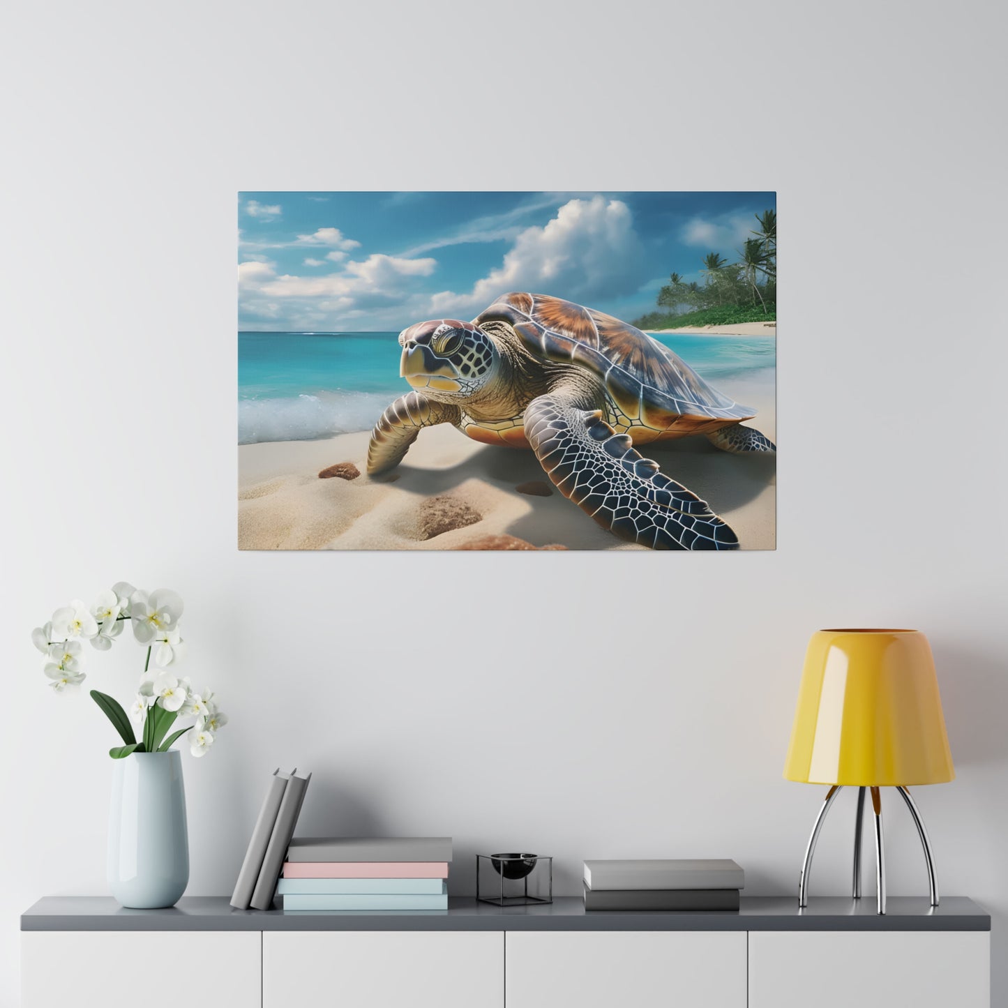 Sea Turtle Matte Canvas, Stretched, 0.75" pn019