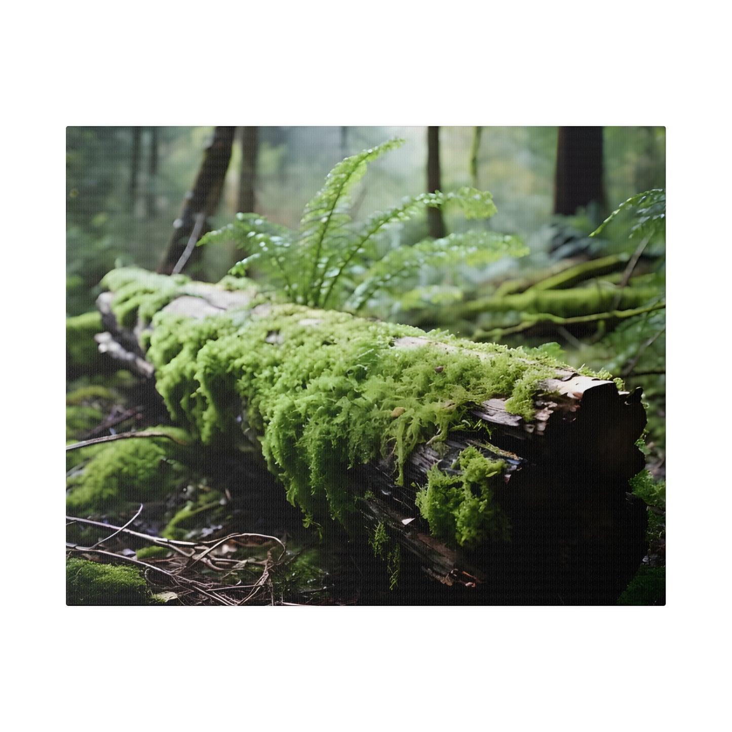 Mossy Log Matte Canvas, Stretched, 0.75" pn016