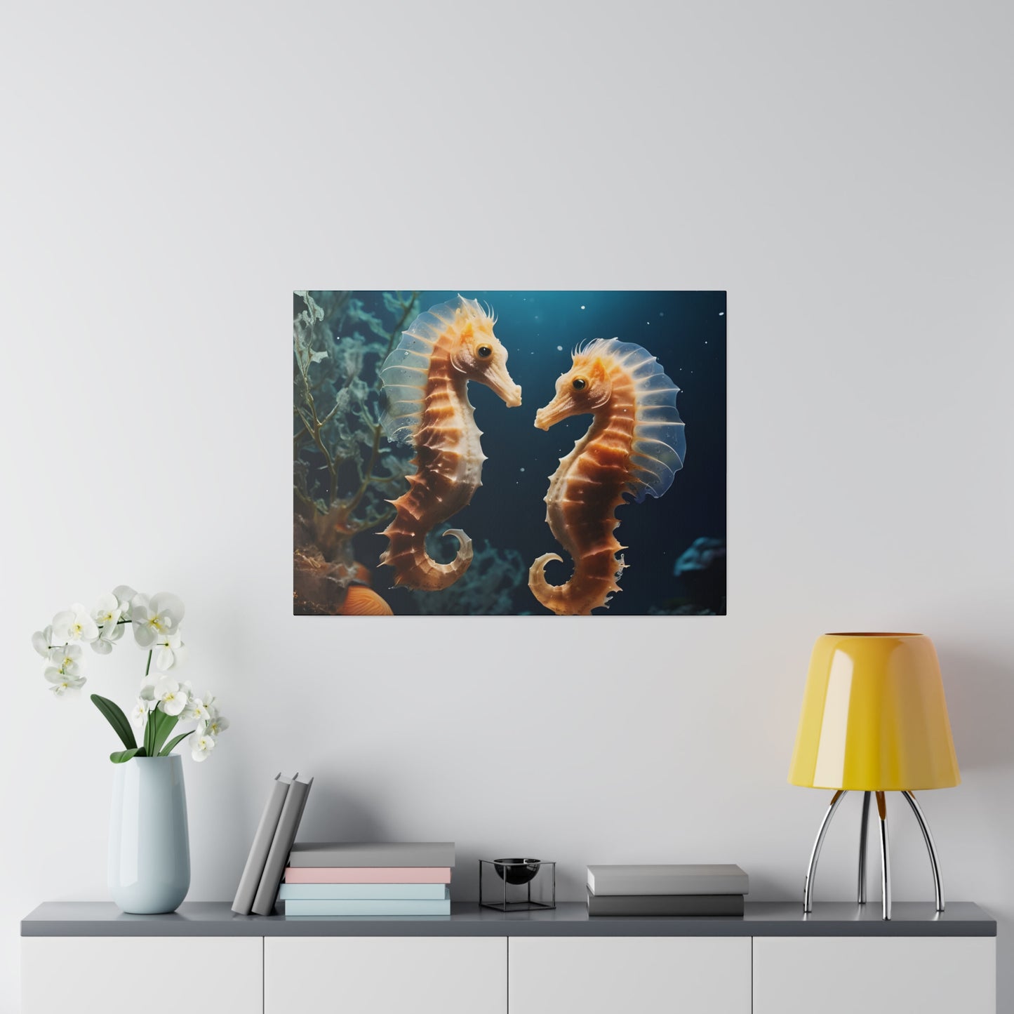 Seahorse Matte Canvas, Stretched, 0.75" pn008