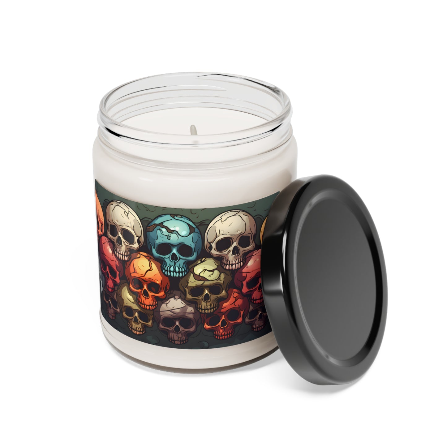 Colorful Skulls Scented Soy Candle, 9oz