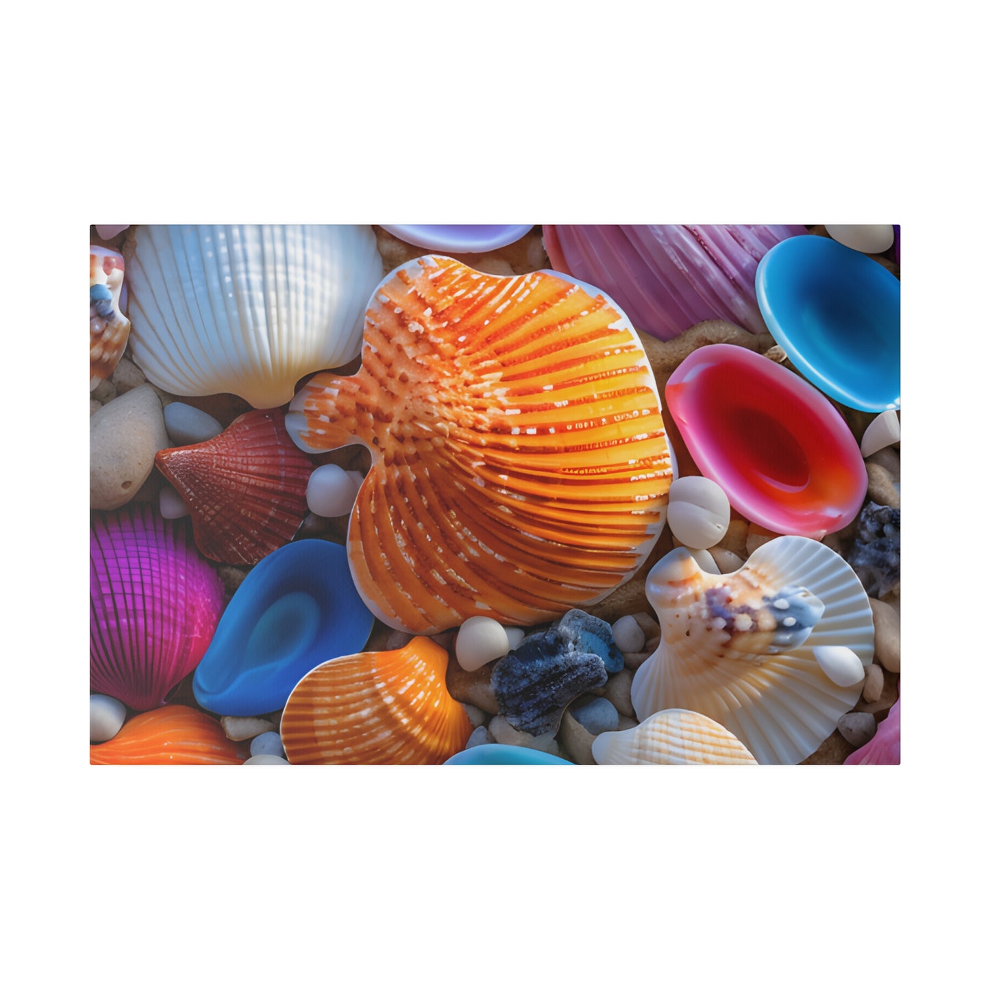 Colorful Seashells Matte Canvas, Stretched, 0.75" pn002