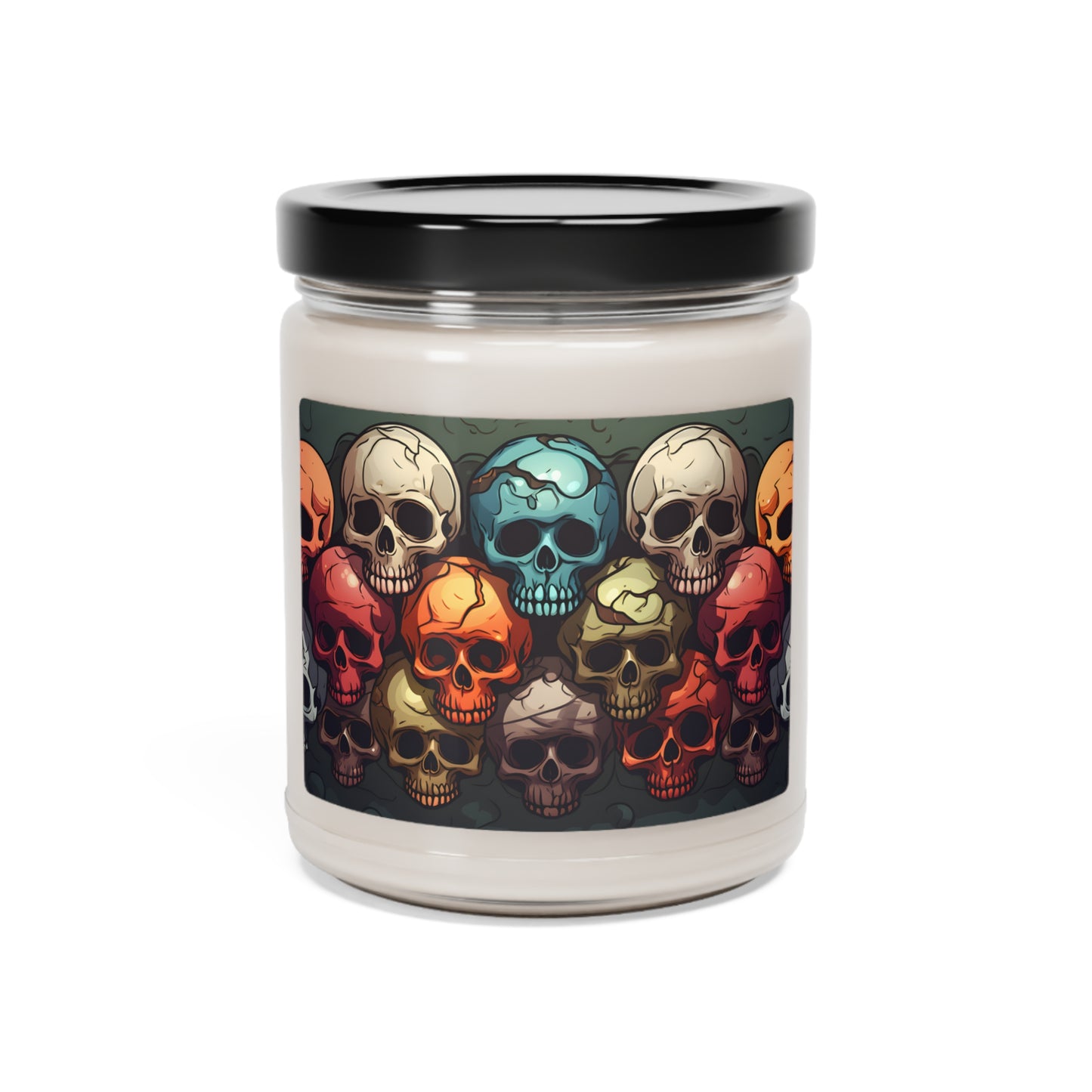 Colorful Skulls Scented Soy Candle, 9oz