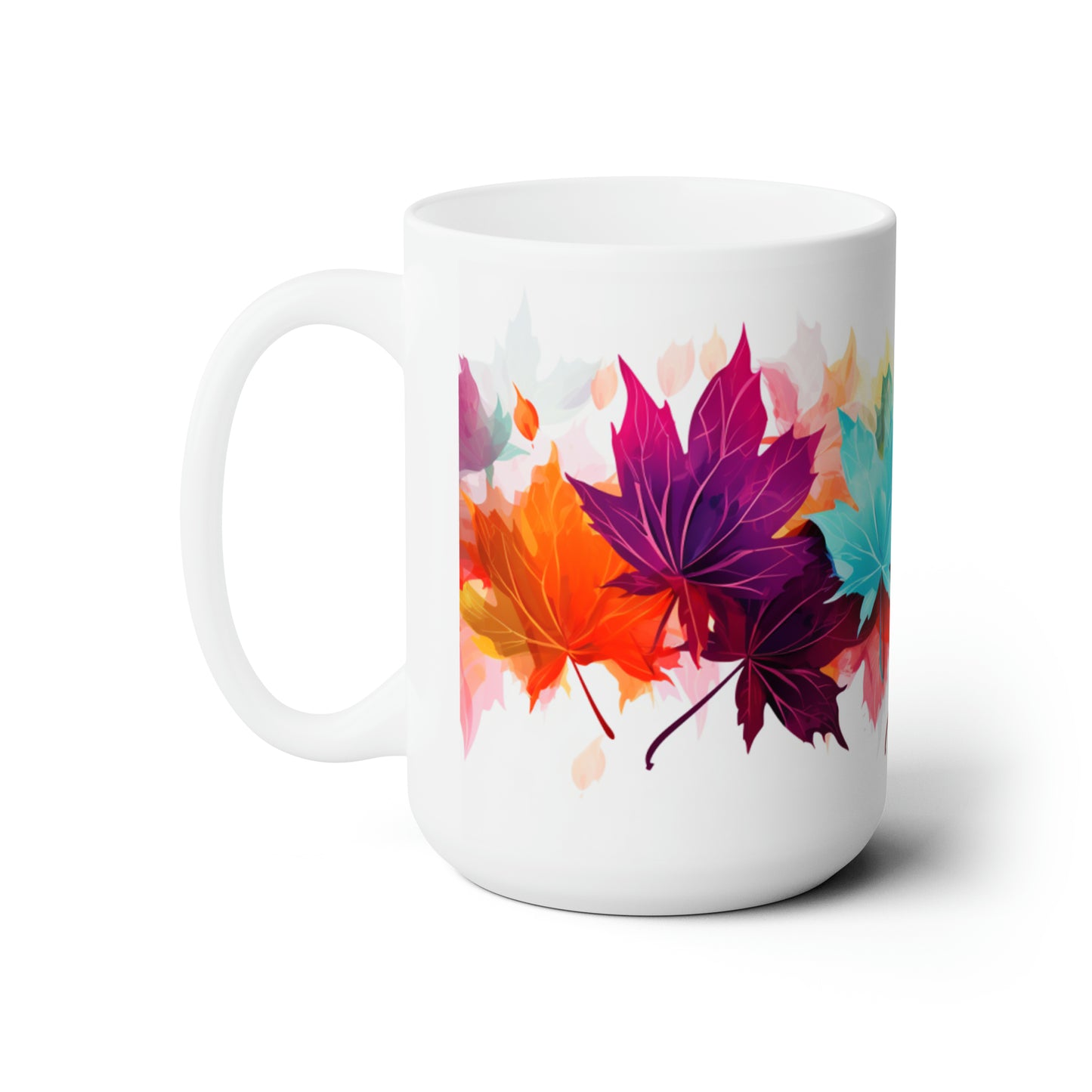 Maple Leaves Ceramic Mug 15oz