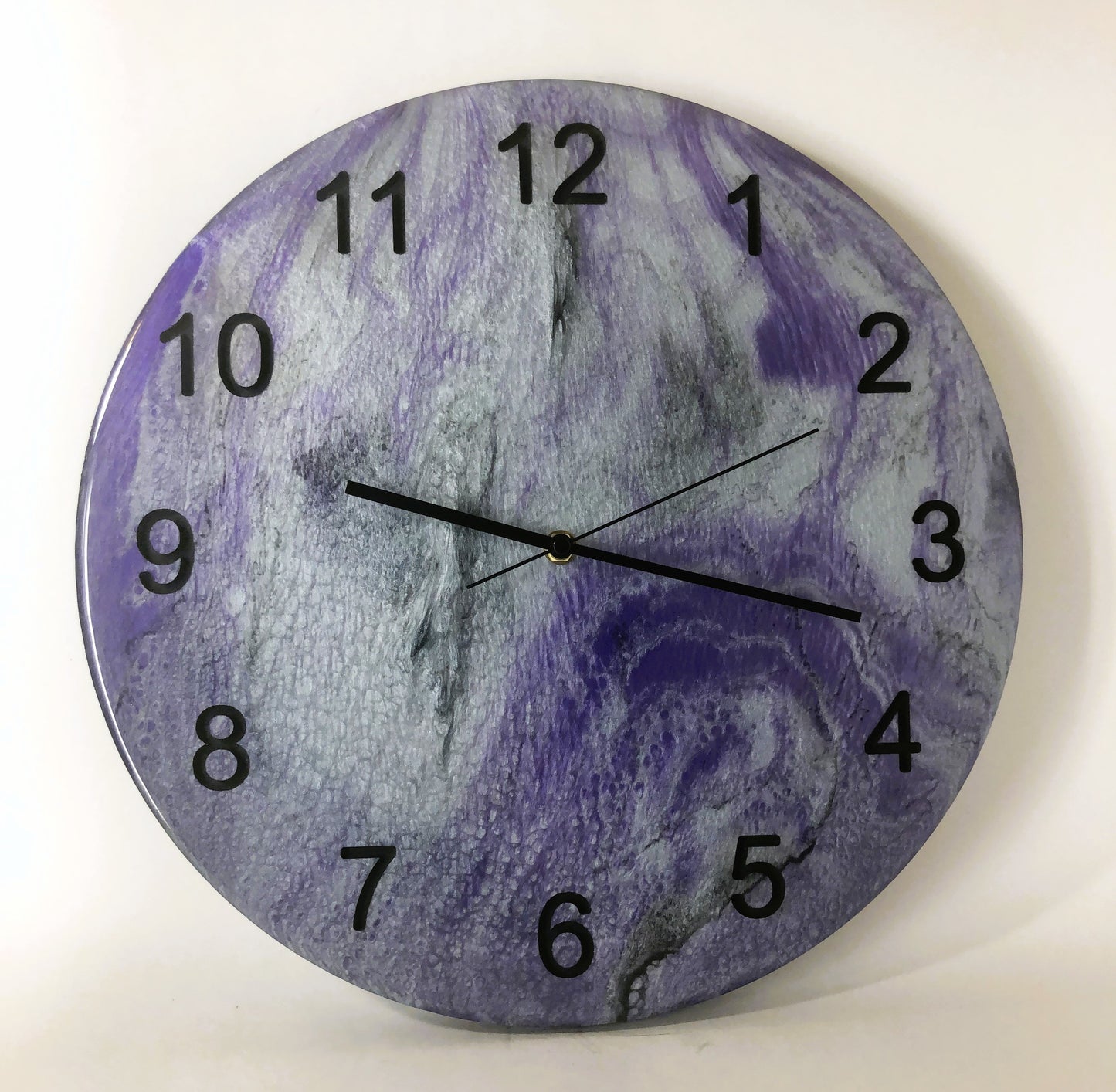 Handmade 14.75 Inch Epoxy Resin Clock