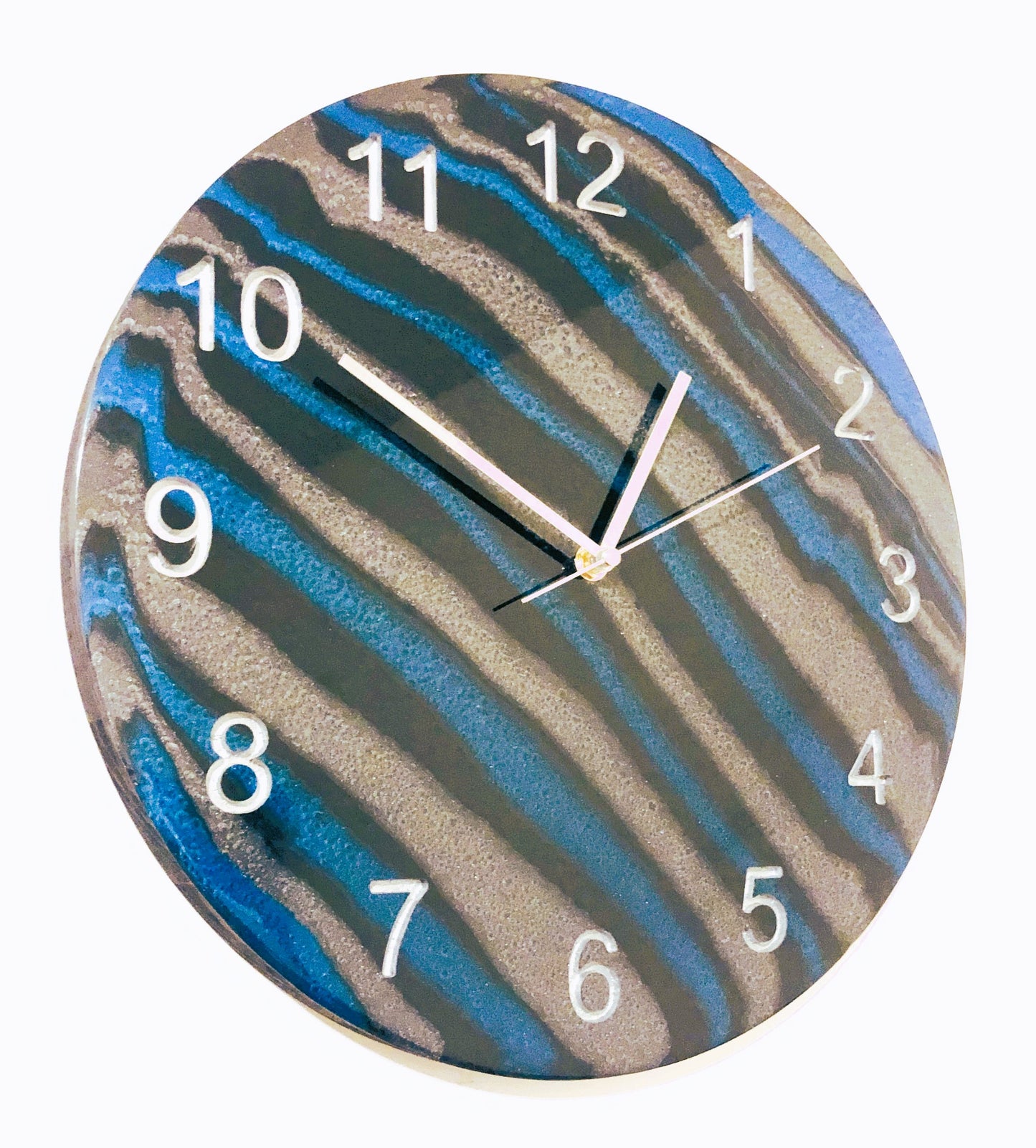 Handmade 14.75 Inch Epoxy Resin Clock