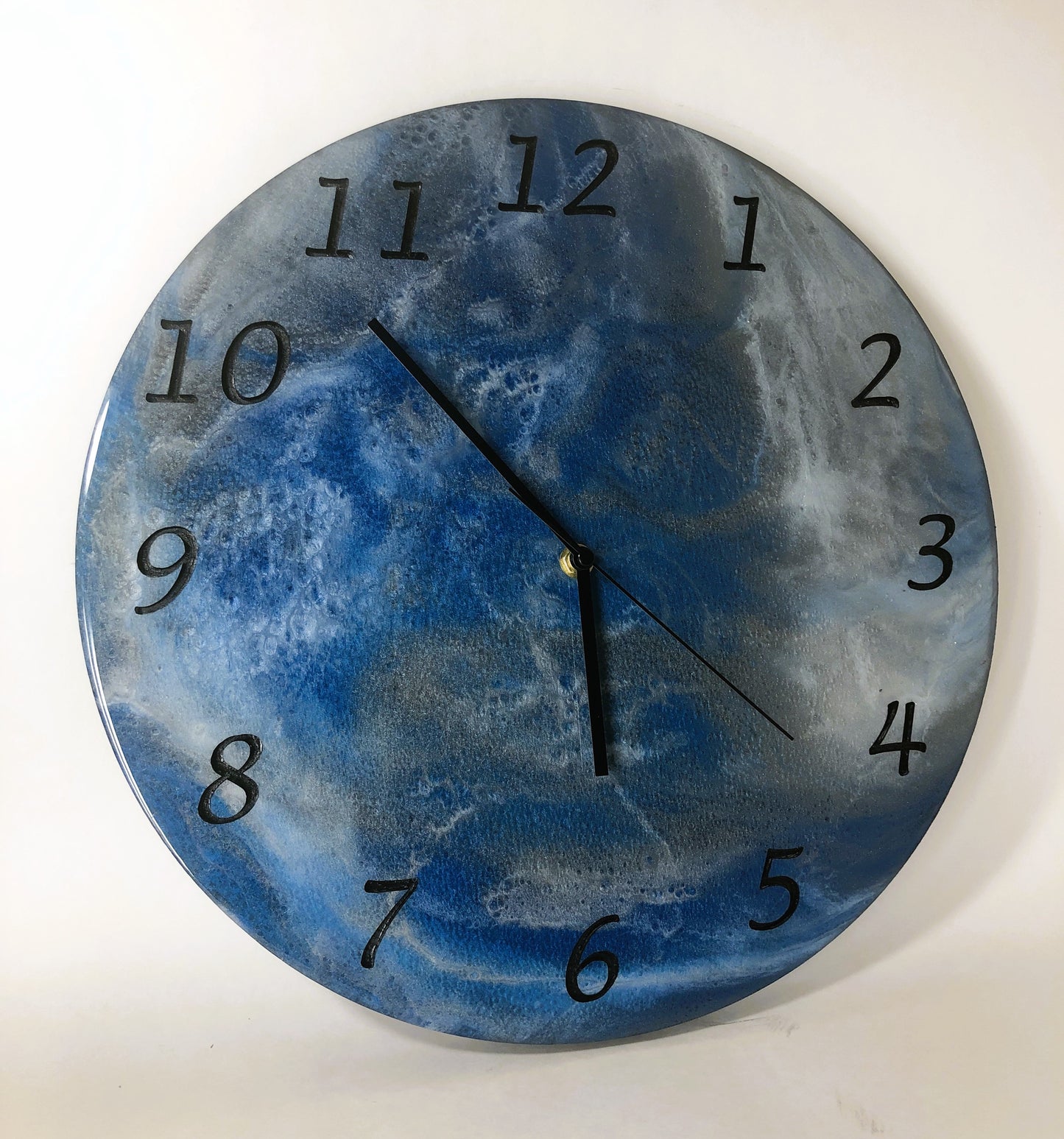 Handmade 14.75 Inch Epoxy Resin Clock