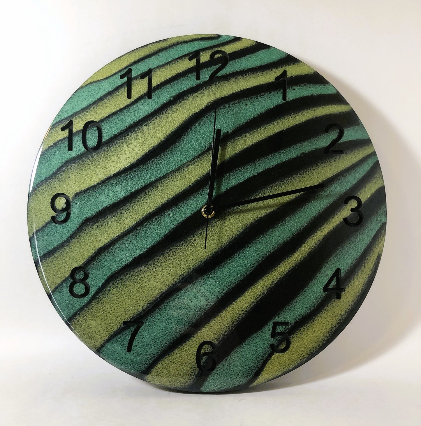 Handmade 14.75 Inch Epoxy Resin Clock