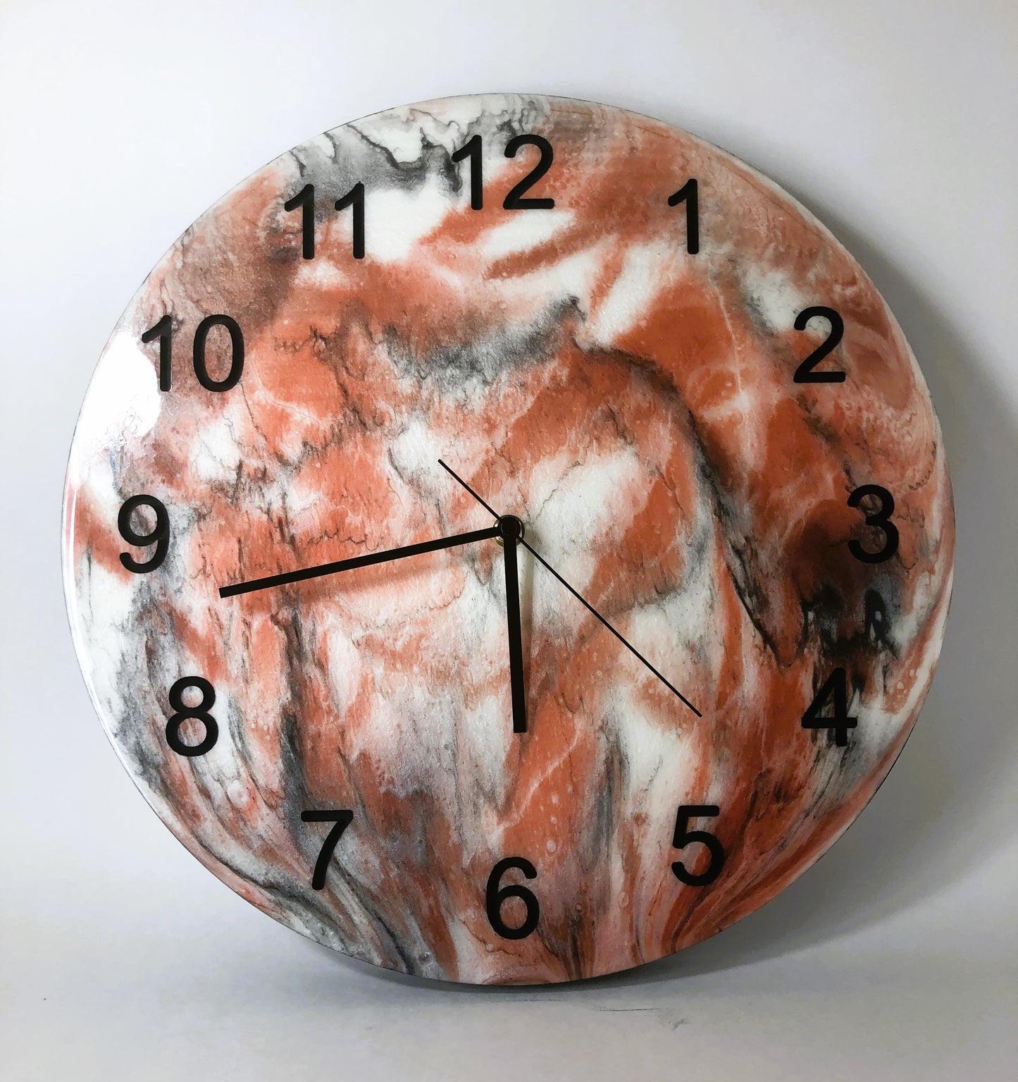 Handmade 14.75 Inch Epoxy Resin Clock