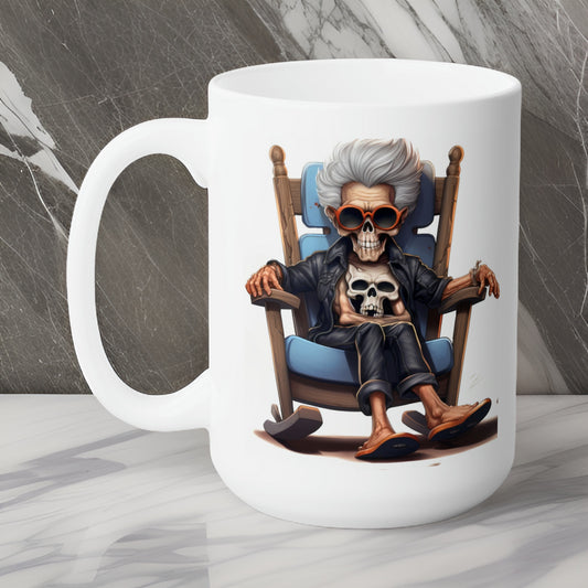 Rocker Chick Ceramic Mug 15oz