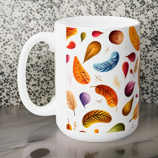 Fall leaves Ceramic Mug 15oz