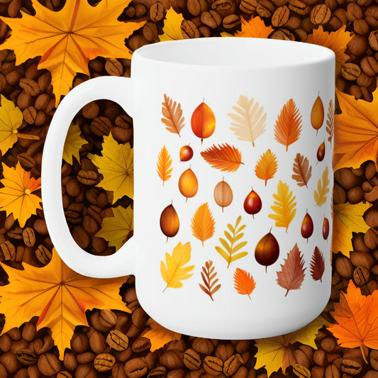 Fall leaves Ceramic Mug 15oz