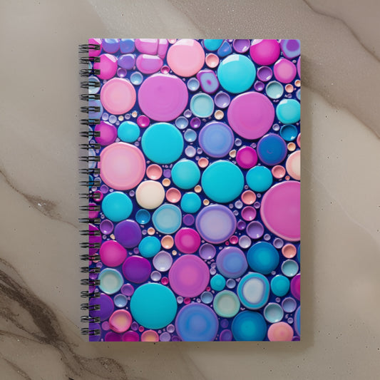 Colorful Polka Dot Spiral Notebook - Ruled Line