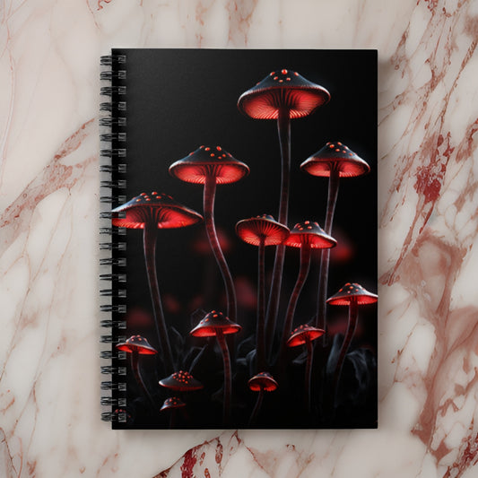 Mushroom Spiral Notebook - Ruled Line
