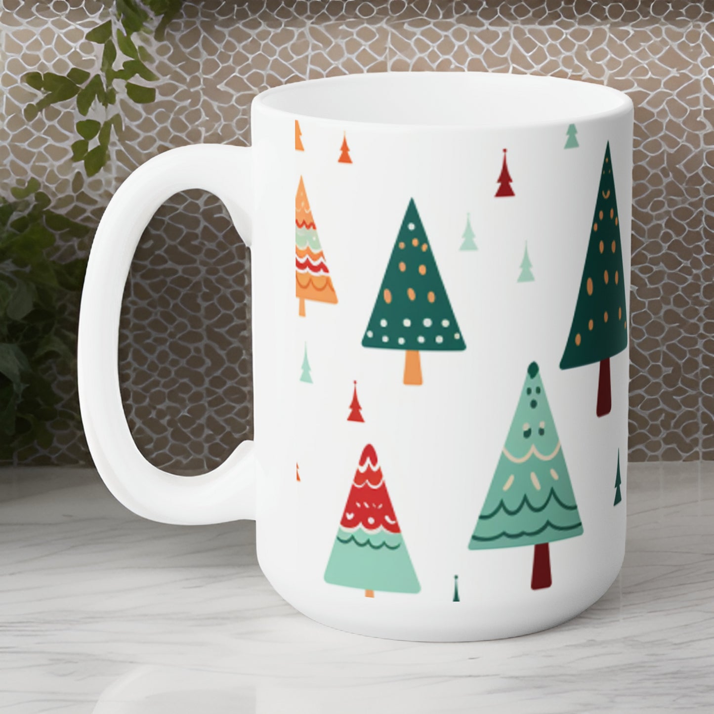 Christmas Tree Ceramic Mug 15oz