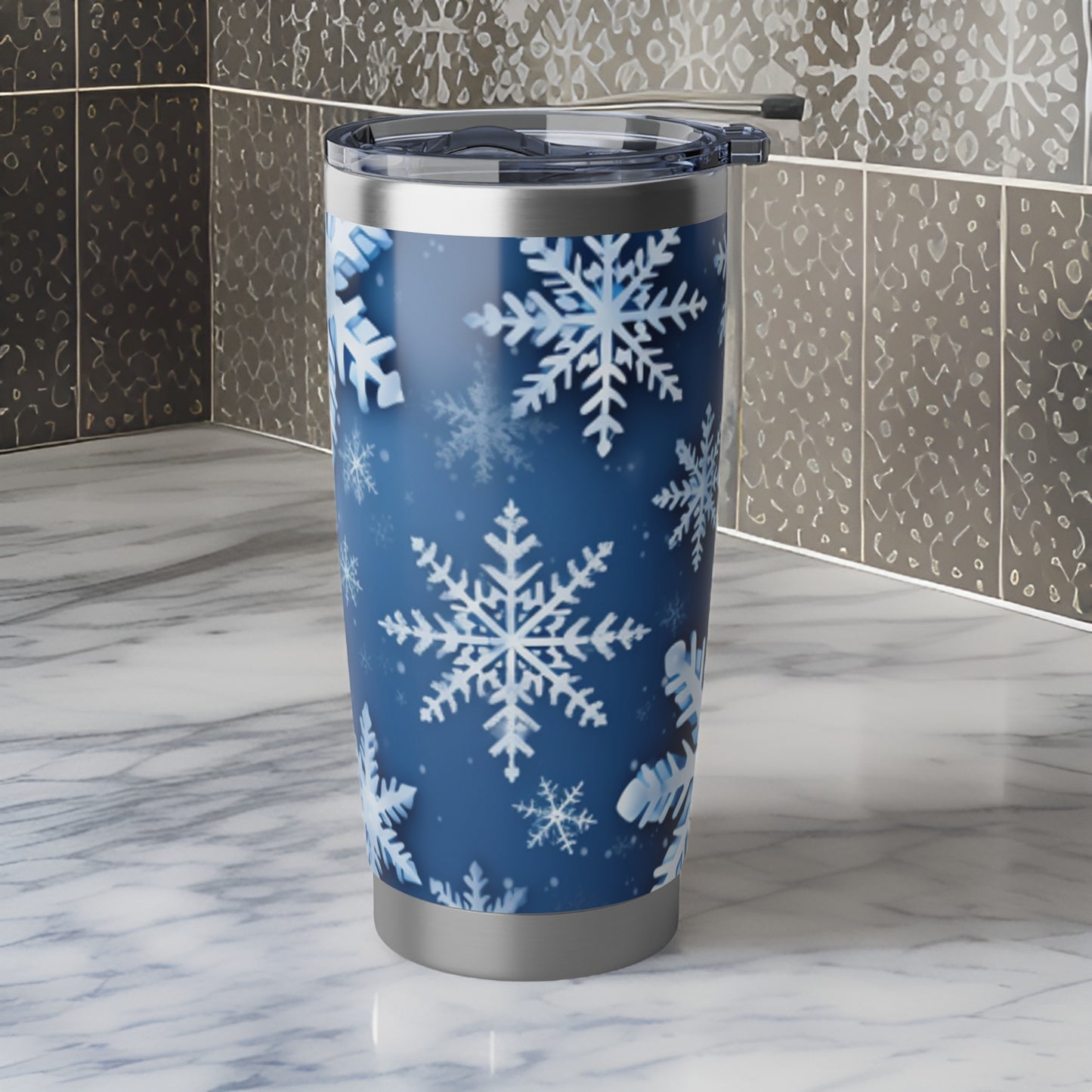 Snow Flake Blue Vagabond 20oz Tumbler