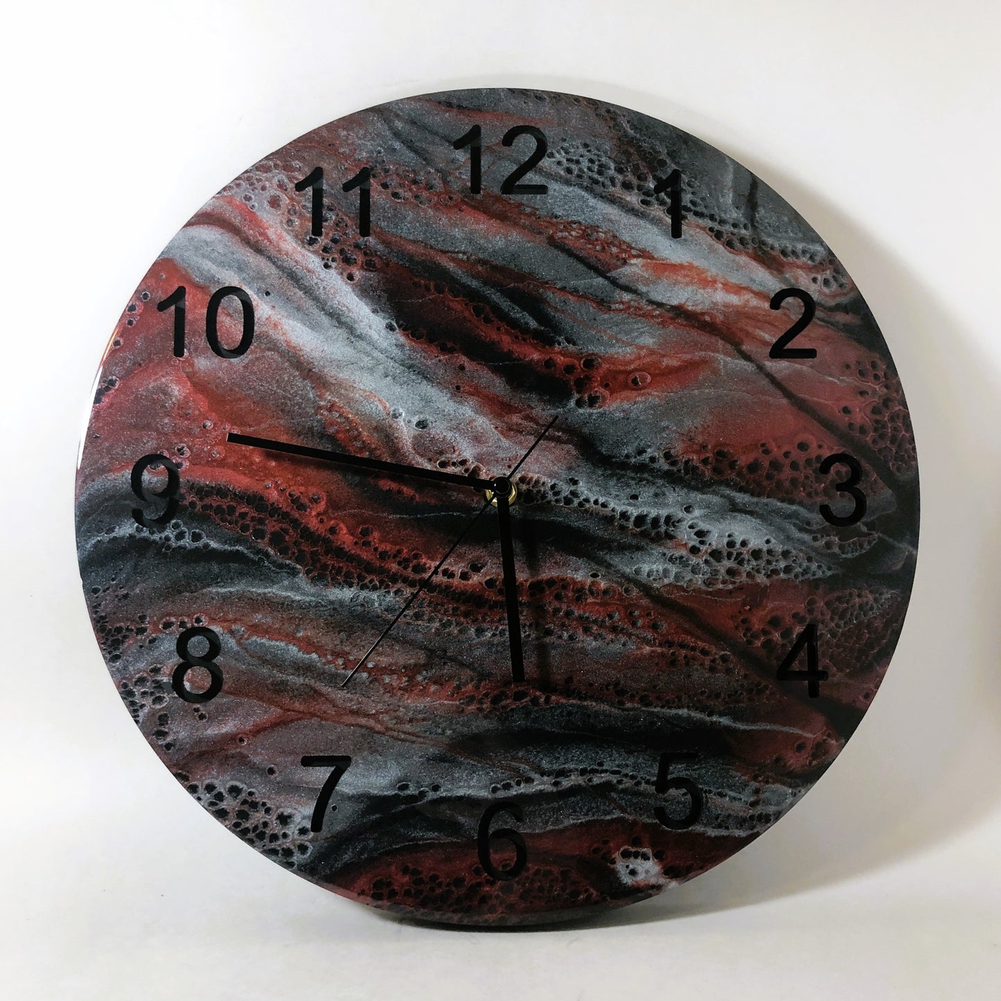 Handmade 14.75 Inch Epoxy Resin Clock